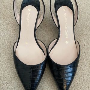 Nancy Gonzalez authentic crocodile mini pumps, size 37